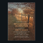 Farm 90th Birthday Invitations Rustic Country Path<br><div class="desc">Farm 90th Birthday Invitations Rustic Country Path Invitation Templates. Personalised 90th birthday invitations that feature a beautiful rustic country farm path,  string lights,  fall trees and colours. Great for farm,  fall,  rustic country themed birthdays. Design: superdazzle.com</div>