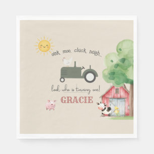 Farm and Animals Birthday Paper Napkin