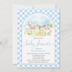 Farm Animal Baby Shower Invitation