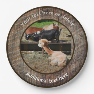 Farm Animal Barnyard Fun Personalized Party Paper Plate