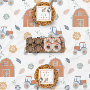 Farm Animal Barnyard Pattern Birthday Tablecloth