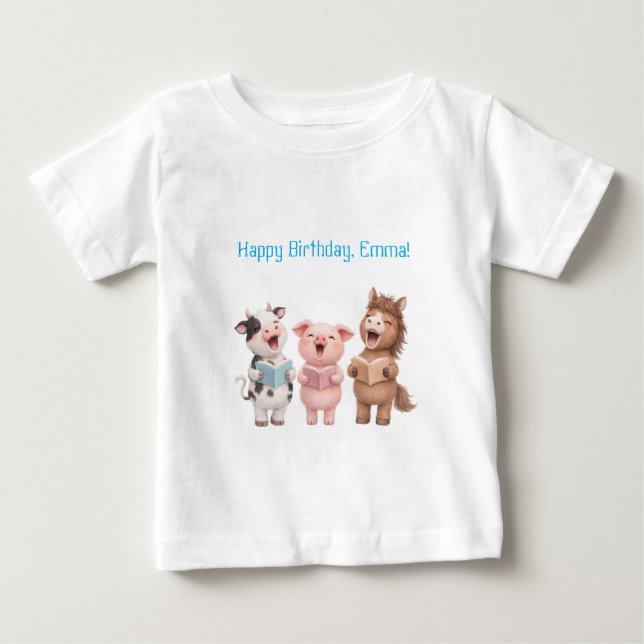 Farm animal birthday baby T-Shirt (Front)