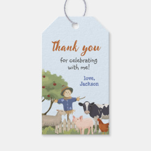 Farm Animal Birthday, Barnyard Party Gift Tags
