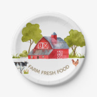 Farm Animal Birthday Celebration Paper Plates