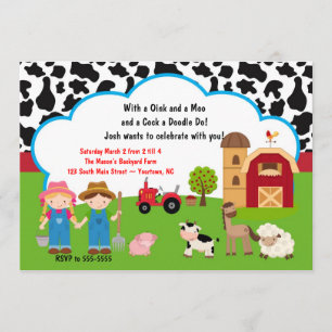 Farm Animal Birthday Invitation