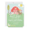 Farm animal birthday invitation with red plaid
