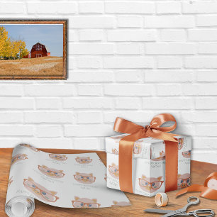 Farm Animal Birthday Pig Pattern Barnyard Party Wrapping Paper