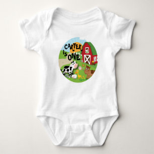 Farm Animal Birthday T-Shirt Baby Bodysuit