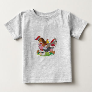 Farm Animal Christmas Baby T-Shirt