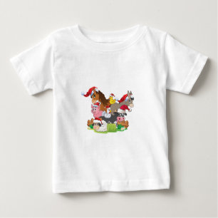Farm Animal Christmas Baby T-Shirt