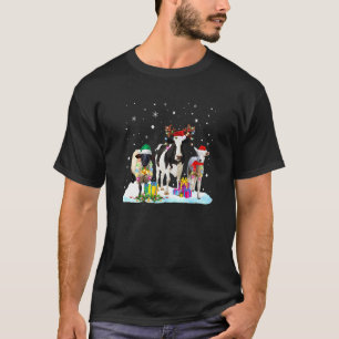 Farm Animal Christmas Tree Sheep Cow Goat Reindeer T-Shirt