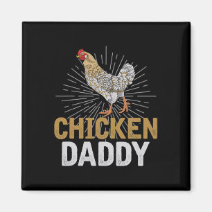 Farm Animal Dad Fathers Day Chicken Daddy Rooster Magnet