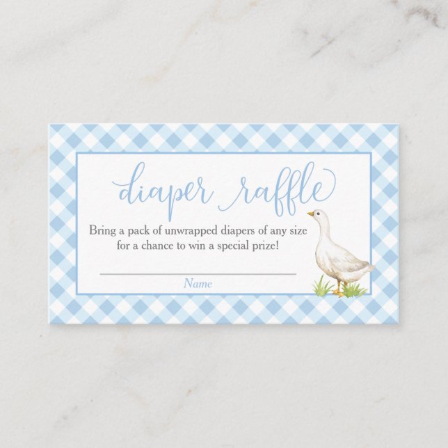 Farm Animal Diaper Raffle Enclosure Card (Front)