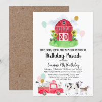 Farm animal Drive by Birthday Parade