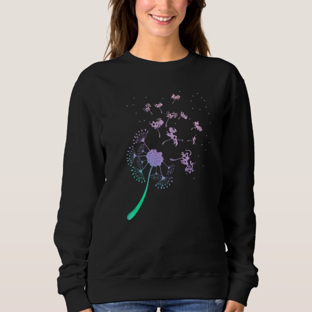Farm Animal  Farmer Cow Farming  Dandelion Sweatshirt (Front)