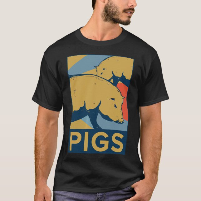 Farm Animal Farmer Gift Idea Pig Premium T-Shirt (Front)