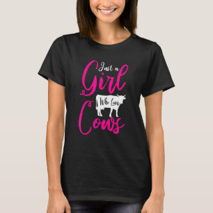 Farm Animal Farmer Girls Women Cow T-Shirt