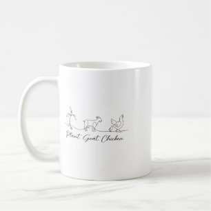 Farm Animal Farmer Goat Chicken Plant Lady Farming Coffee Mug