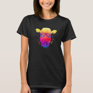 Farm Animal Farmer Party Sunglasses Cool Cow T-Shirt