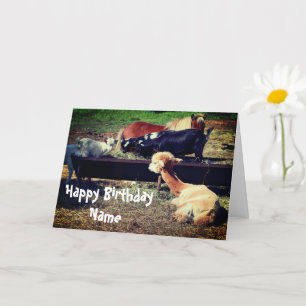 Farm Animal Friends Personalised Birthday  Card