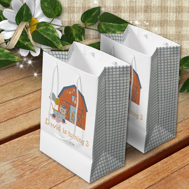 Farm Animal Gift Bag (Farm Animal Birthday Gift Bag Barnyard)