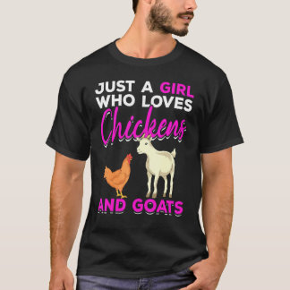 Farm Animal   Girls Farmer Women Farming Goat Chic T-Shirt