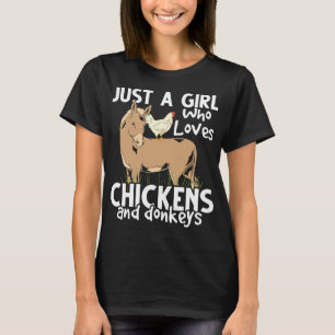 Farm Animal Lover Girls Farmer Women Farming Donke T-Shirt