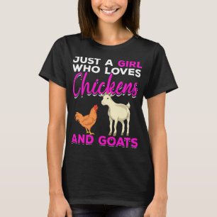 Farm Animal Lover Girls Farmer Women Farming Goat T-Shirt