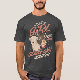 Farm Animal Lover Girls Goat Farmer Women Farming T-Shirt