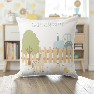 Farm Animal Nursery Pillow Sweet Farm Dreams