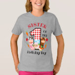 Farm Animal Sister of the First Birthday  T-Shirt<br><div class="desc">Celebrate baby's first birthday with this special t-shirt,  special and personalised design</div>