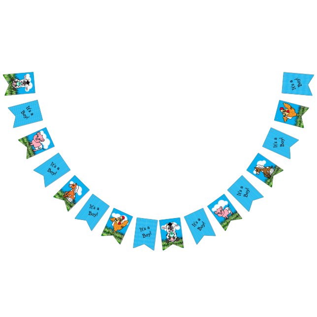 Farm animal Themed Baby Shower Banner (All)