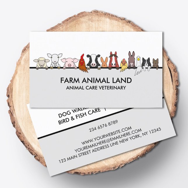 Farm Animal Veterinary Business Card (Creator Uploaded)