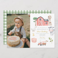 Farm Animal Watercolor Cute Birthday
