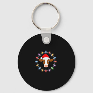 Farm Animal Xmas Pajamas Costume Farmer Christmas Key Ring