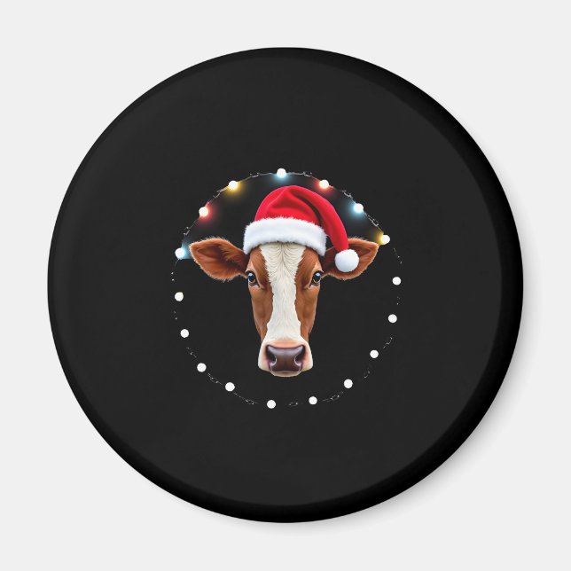 Farm Animal Xmas Pajamas Costume Farmer Christmas  Magnet (Front)