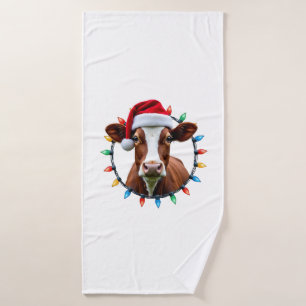 Farm Animal Xmas Pyjamas Costume Farmer Christmas  Bath Towel