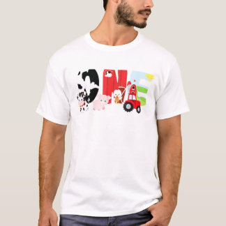 Farm Animals 1st Birthday Barnyard 1 Year Old Baby T-Shirt