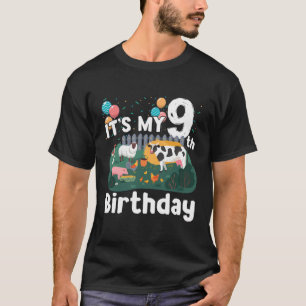 Farm Animals 9Th Birthday Farmer Farming 9 Year Ol T-Shirt