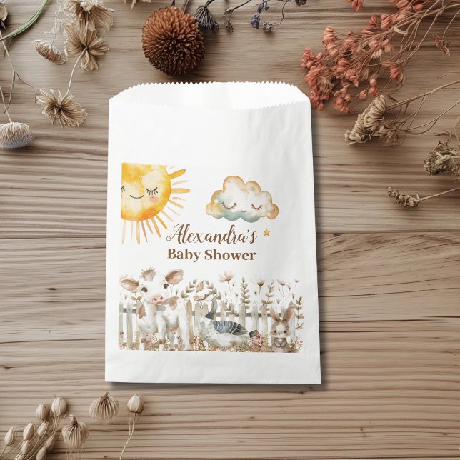 Farm Animals Baby Shower Favour Bag (Creator Uploaded)