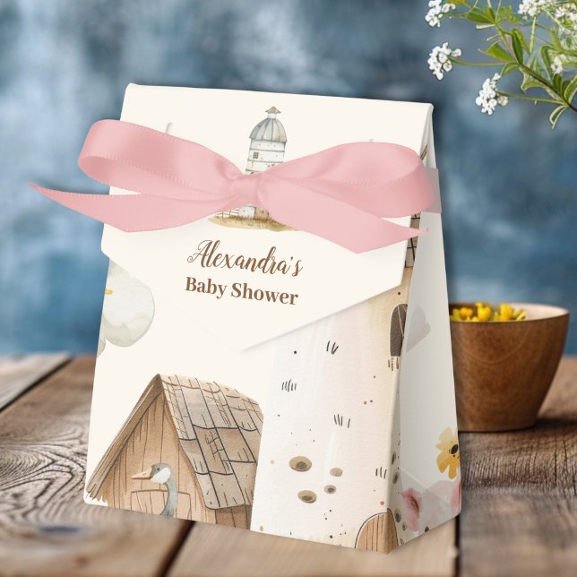 Farm Animals Baby Shower Favour Box (Creator Uploaded)