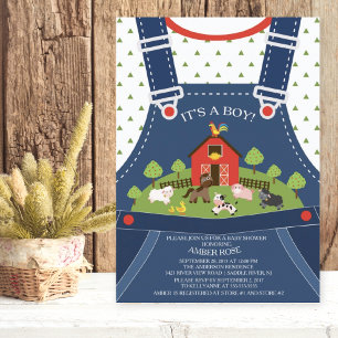 Farm Animals Baby Shower Invitation