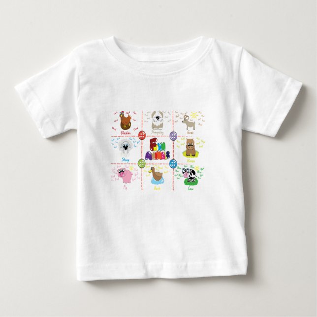 Farm Animals Baby T-Shirt (Front)
