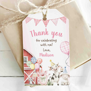 Farm Animals Barnyard 1st Birthday Gift Tags