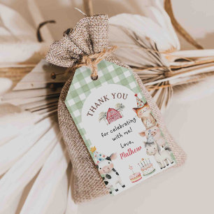 Farm Animals Barnyard 1st Birthday Gift Tags