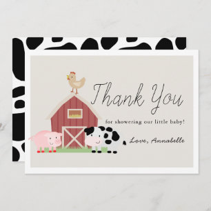 Farm Animals Barnyard Beige Baby Shower  Invitation