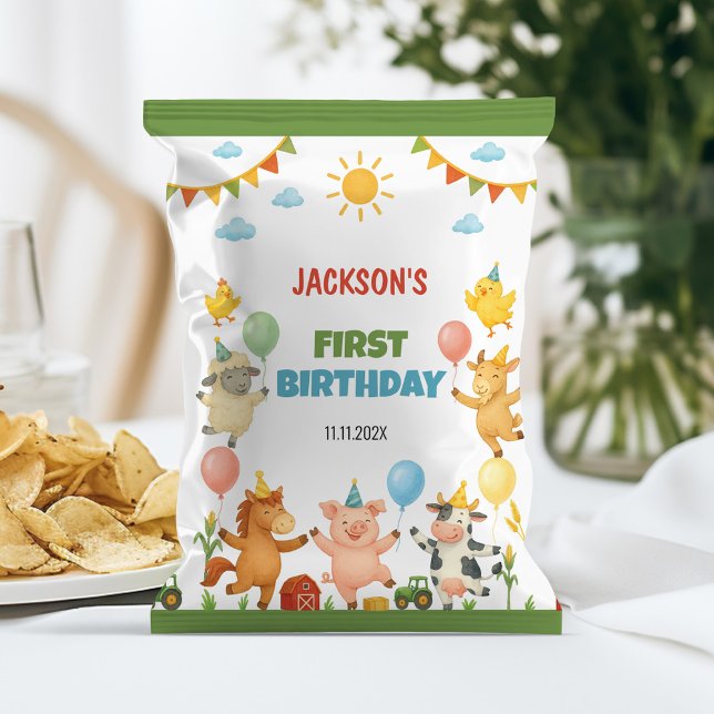 Farm Animals Barnyard Birthday Chip Bag Wrapper (Creator Uploaded)
