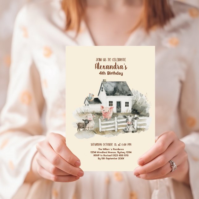 Farm Animals Barnyard Birthday Invitation (Creator Uploaded)