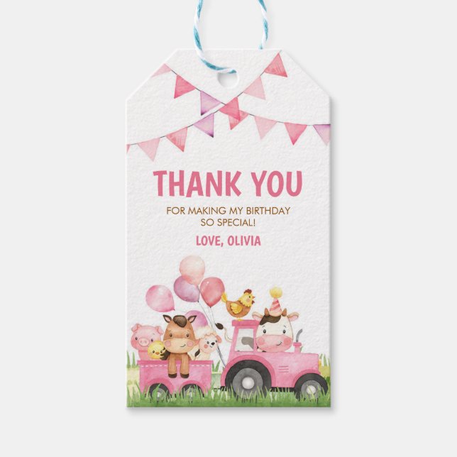 Farm Animals, Barnyard, Ranch Gift Tags (Front)