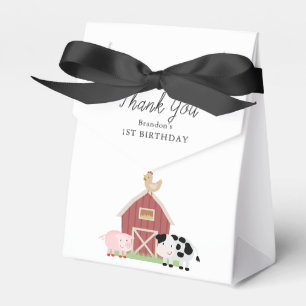 Farm Animals Barnyard White Birthday Favour Box